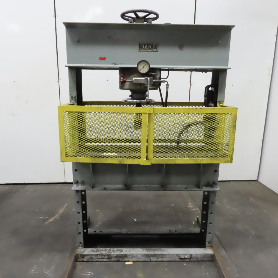 Dake 75PA 75-Ton Hand Operated Air Powered Hydraulic H-Frame Press 4.5"RamTravel