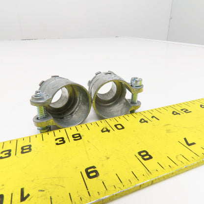 Bridgeport 407-DC2 1/2" FMC Squeeze Connectors Zinc Die Cast Lot of 47