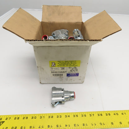 Arlington 505010AST 3/4" K.O. Snap 2 IT Duplex Connector Lot of 25