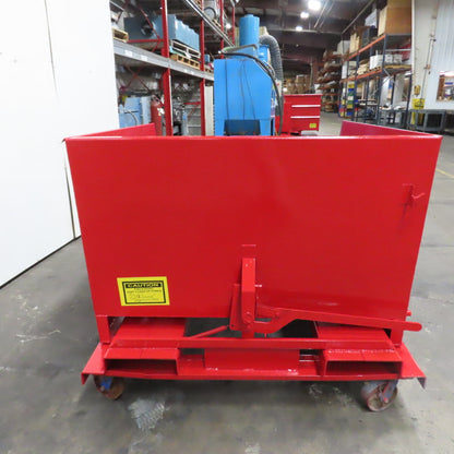 1-1/2 Cu Yard Self Dumping Trash Scrap Hopper 53" x 60" x 31" Inside