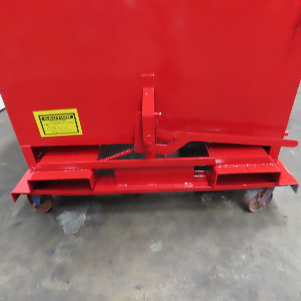 1-1/2 Cu Yard Self Dumping Trash Scrap Hopper 53" x 60" x 31" Inside