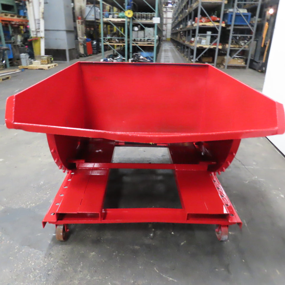 1-1/2 Cu Yard Self Dumping Trash Scrap Hopper 53" x 60" x 31" Inside