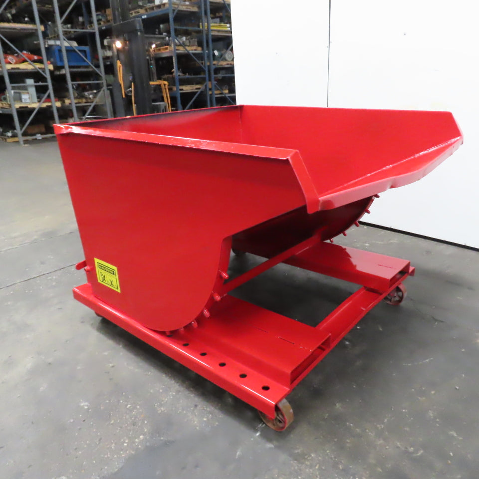 1-1/2 Cu Yard Self Dumping Trash Scrap Hopper 53" x 60" x 31" Inside