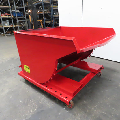 1-1/2 Cu Yard Self Dumping Trash Scrap Hopper 53" x 60" x 31" Inside