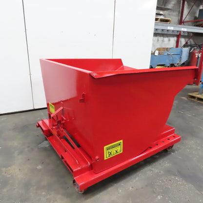 1-1/2 Cu Yard Self Dumping Trash Scrap Hopper 53" x 60" x 31" Inside
