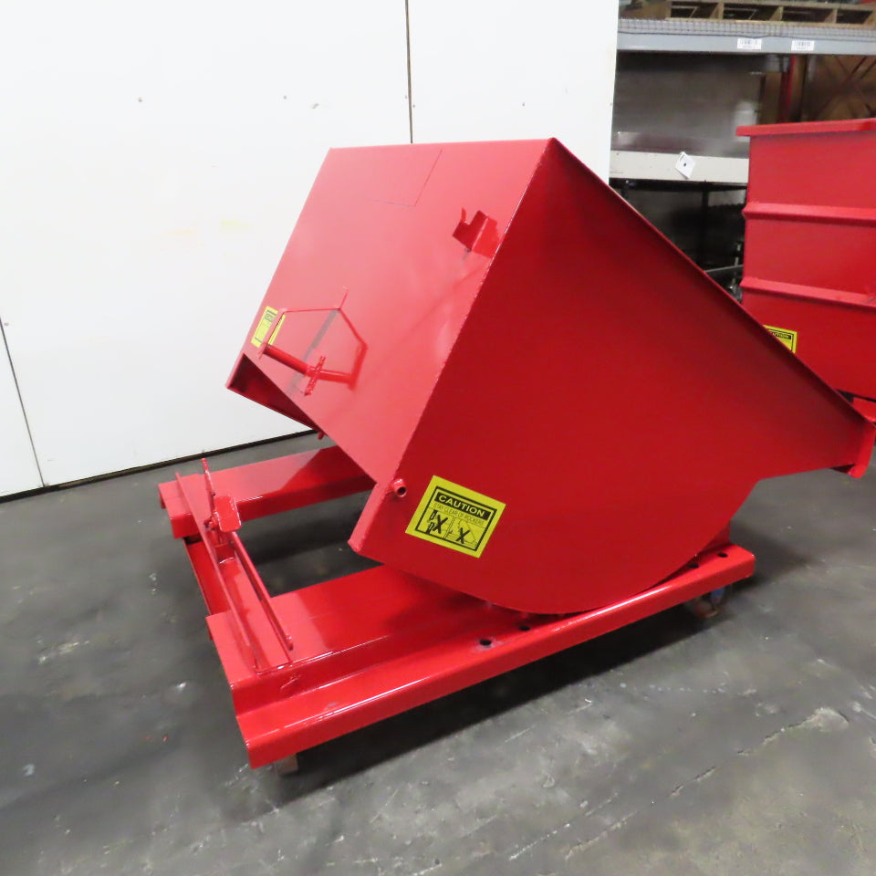 1-1/2 Cu Yard Self Dumping Trash Scrap Hopper 53" x 60" x 31" Inside