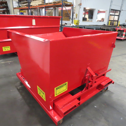 1-1/2 Cu Yard Self Dumping Trash Scrap Hopper 53" x 60" x 31" Inside