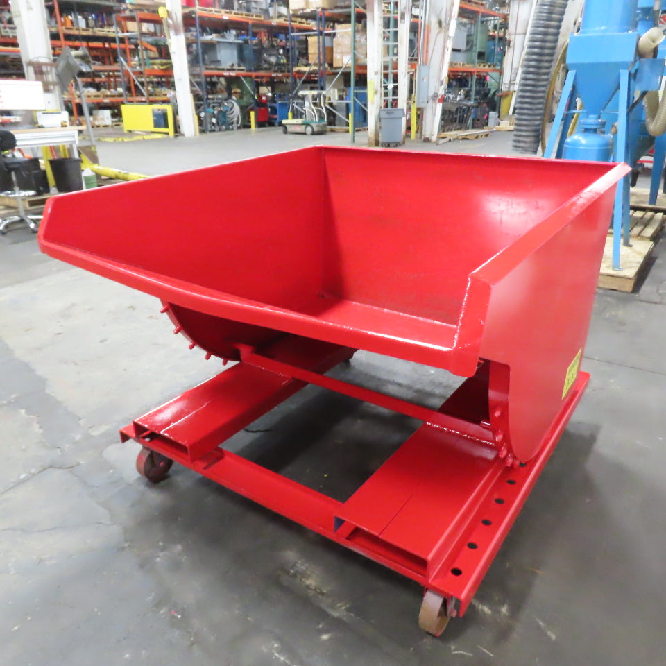 1-1/2 Cu Yard Self Dumping Trash Scrap Hopper 53" x 60" x 31" Inside