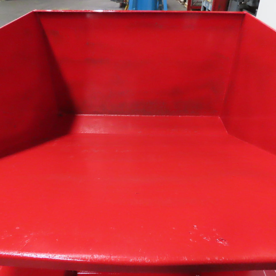 1-1/2 Cu Yard Self Dumping Trash Scrap Hopper 53" x 60" x 31" Inside