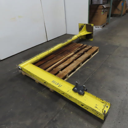 1/4 Ton Free Standing Jib Crane 75" Swing 68" Travel 101" Under Beam