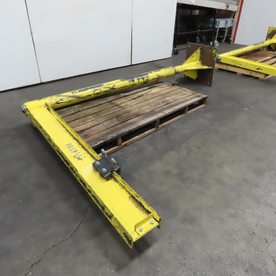 1/4 Ton Free Standing Jib Crane 75" Swing 68" Travel 101" Under Beam