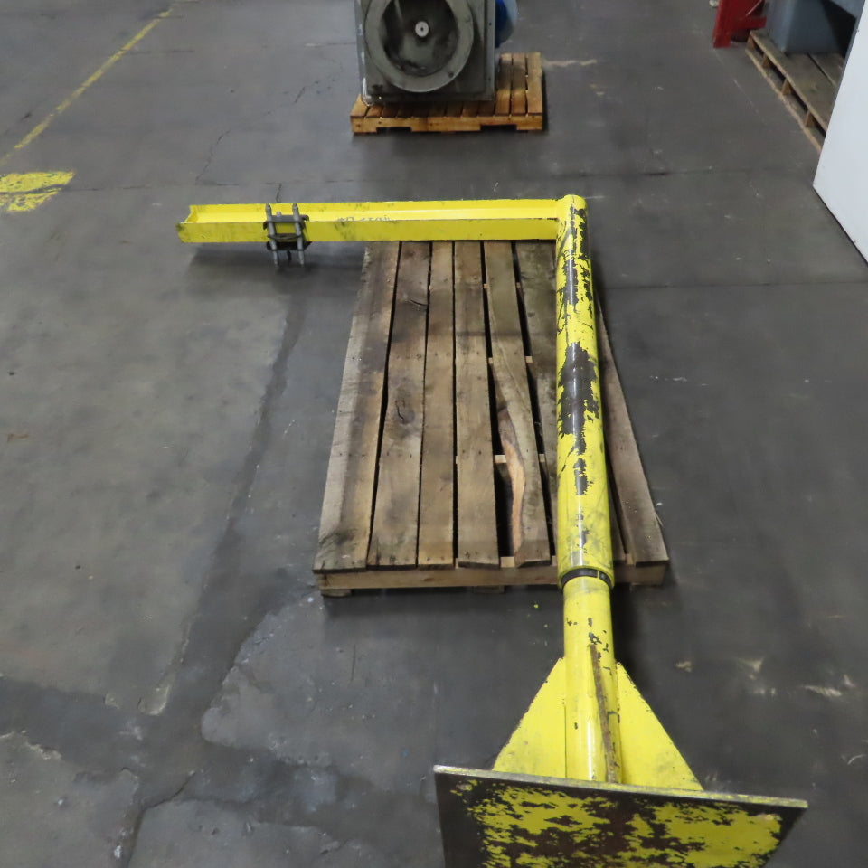 1/4 Ton Free Standing Jib Crane 75" Swing 68" Travel 101" Under Beam