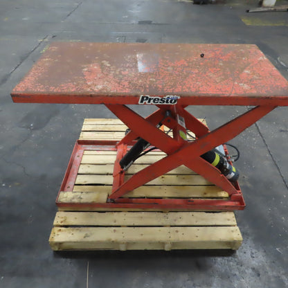 Presto 48"x 24" 1500lb Capacity Electric Scissor Lift Table 115V 1Ph 5" To 42" H