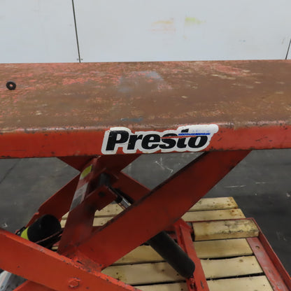 Presto 48"x 24" 1500lb Capacity Electric Scissor Lift Table 115V 1Ph 5" To 42" H