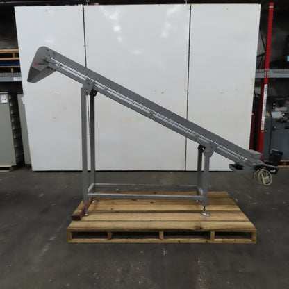 RNA 102" x 9" Incline Cleated Belt Conveyor 230/400V 3Ph 59" Discharge 6.5FPM