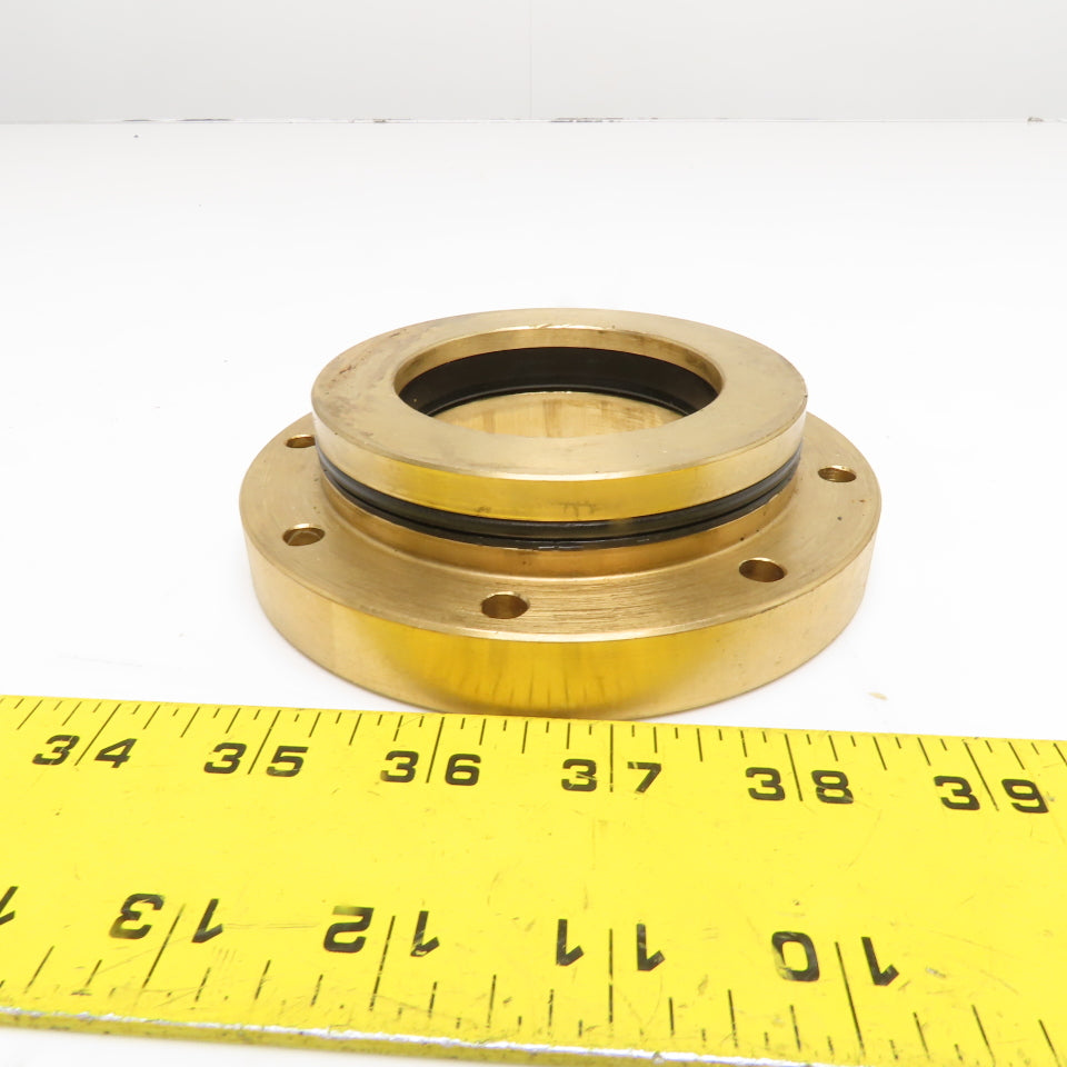 2-1/2" Cylinder Rod 5" OD Flange Brass Seal Bushing 8 Hole Mounting
