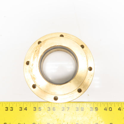 2-1/2" Cylinder Rod 5" OD Flange Brass Seal Bushing 8 Hole Mounting