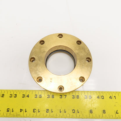 2-1/2" Cylinder Rod 5" OD Flange Brass Seal Bushing 8 Hole Mounting
