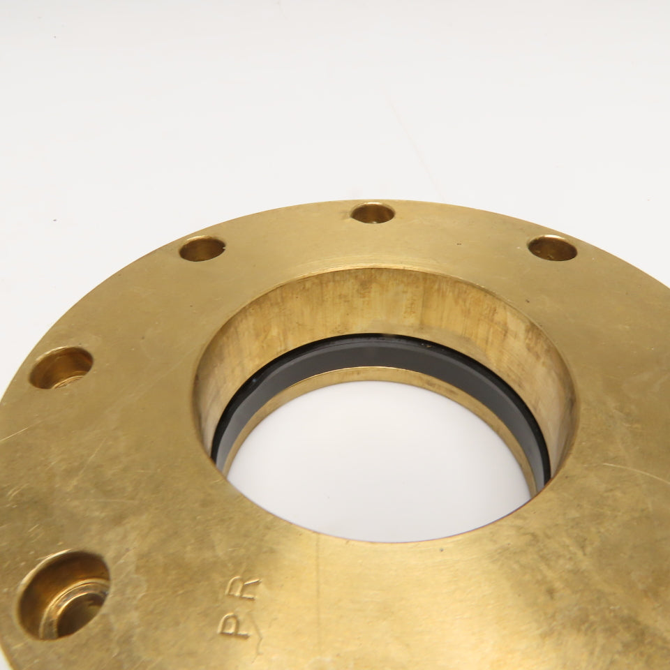 2-1/2" Cylinder Rod 5" OD Flange Brass Seal Bushing 8 Hole Mounting