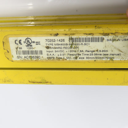 STI MS4800S-30-0920-X Transmitter MS4800S-300920-R-SC1 Receiver Light CurtainSet