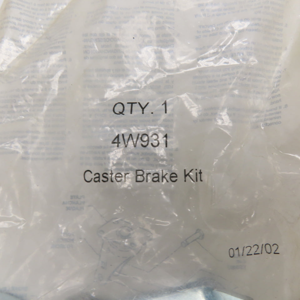 Grainger 4W931 Caster Brake Kit Lot Of 2