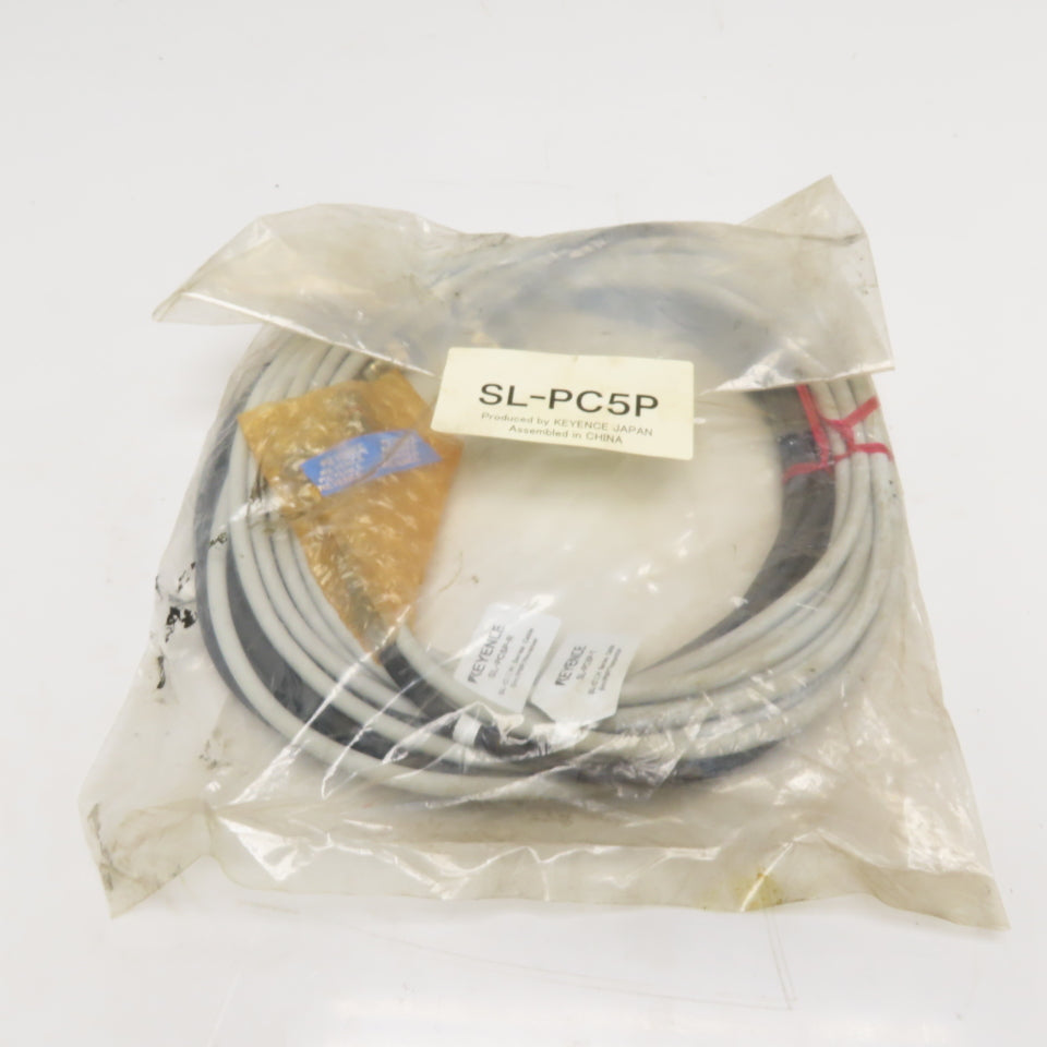 Keyence SL-PC5P-R SL-PC5P-T 5m PNP Transmitter and Receiver Cable Set 5m