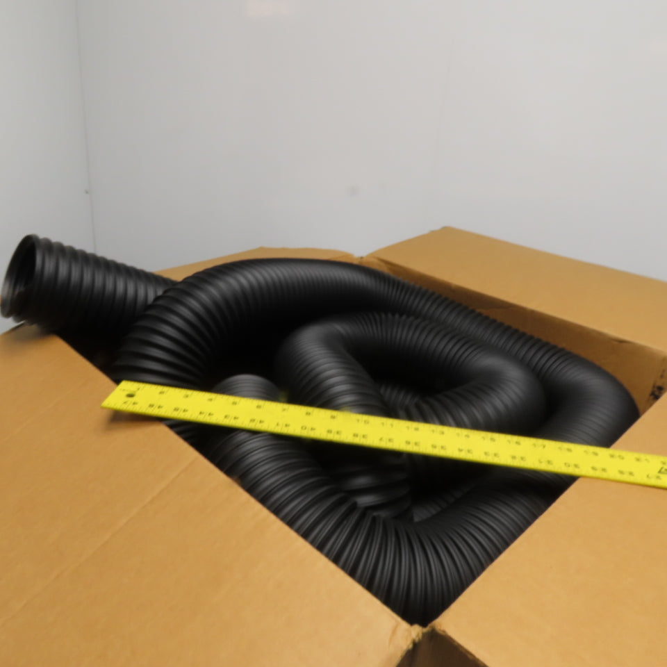 Flexaust 8731040000 T-7 4" Medium Weight Black Thermoplastic Rubber Hose 25'