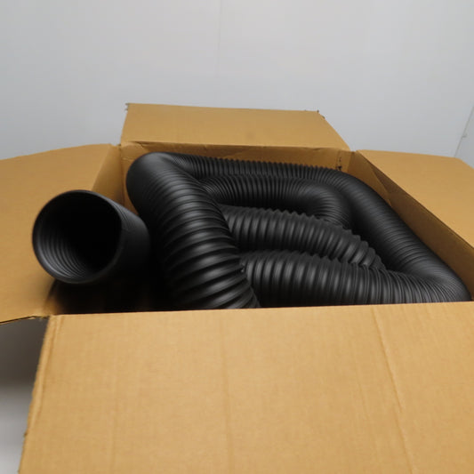 Flexaust 8731040000 T-7 4" Medium Weight Black Thermoplastic Rubber Hose 25'
