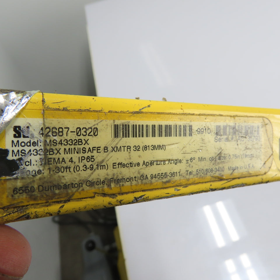 STI MS4332BX 32" Minisafe Safety Light Curtain Transmitter 1-30ft 813mm