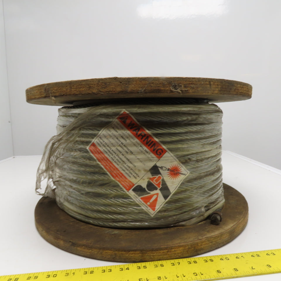 8P 13mm Wire Rope Left Hand Wound 157' Long