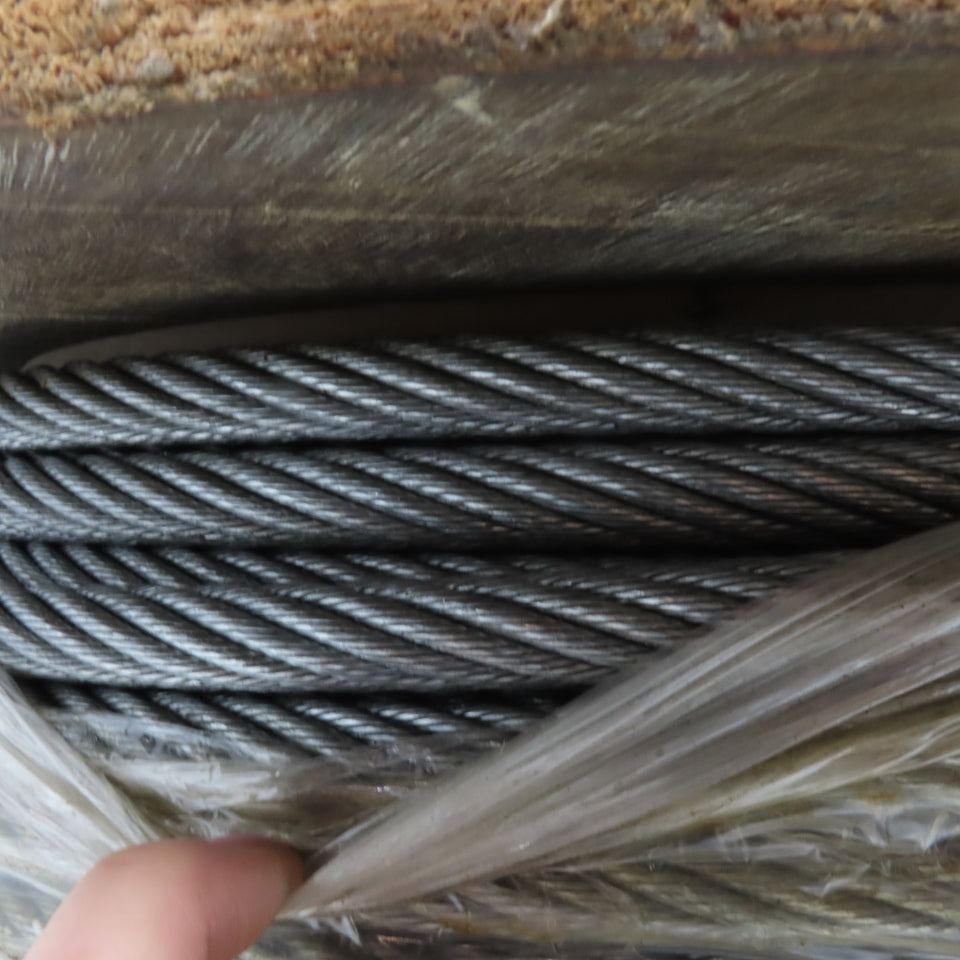 8P 13mm Wire Rope Left Hand Wound 157' Long
