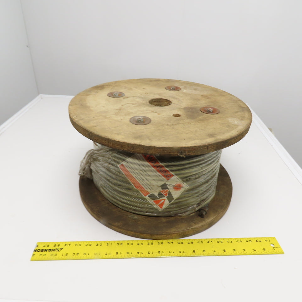 8P 13mm Wire Rope Left Hand Wound 157' Long