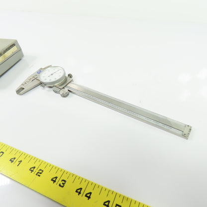 Mitutoyo 6" Dial Caliper .001" Stainless Hardened W/ Case
