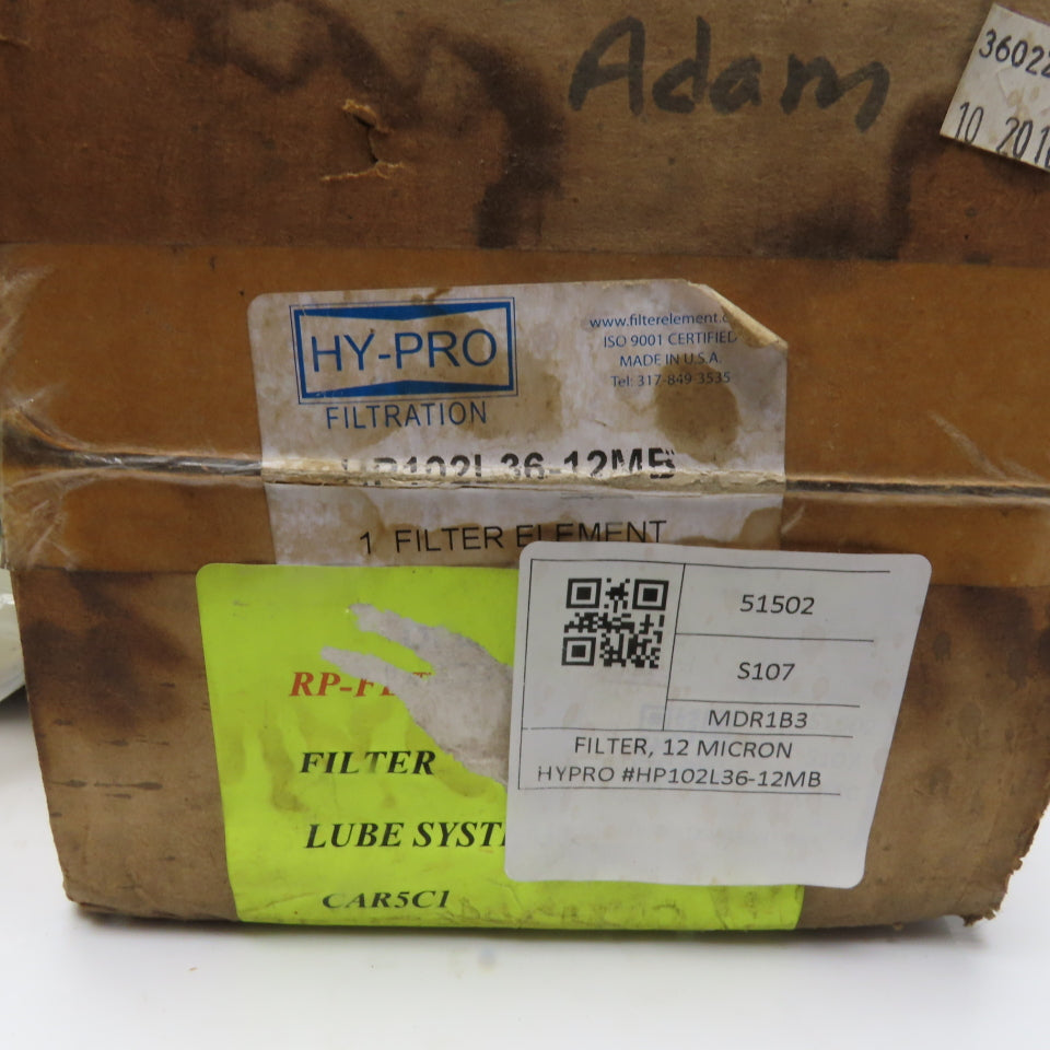 Hy-Pro HP102L36-12MB 12 Micron Filter Element Lube System