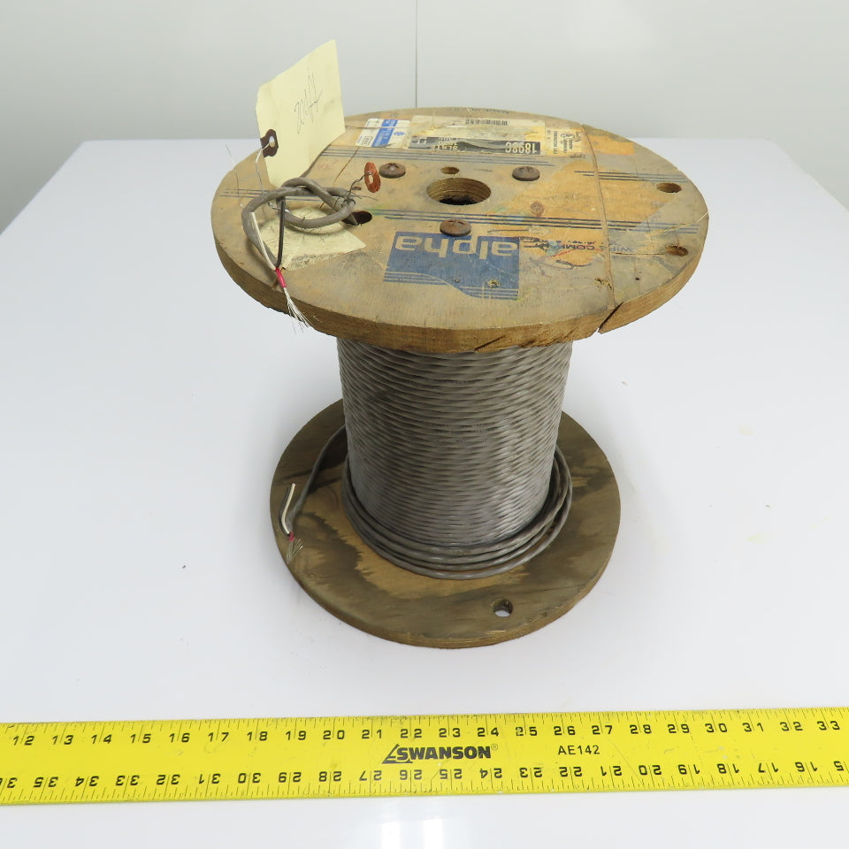 Alpha Wire 1898C 18 AWG 3-Conductor Communication Cable Wire 200'