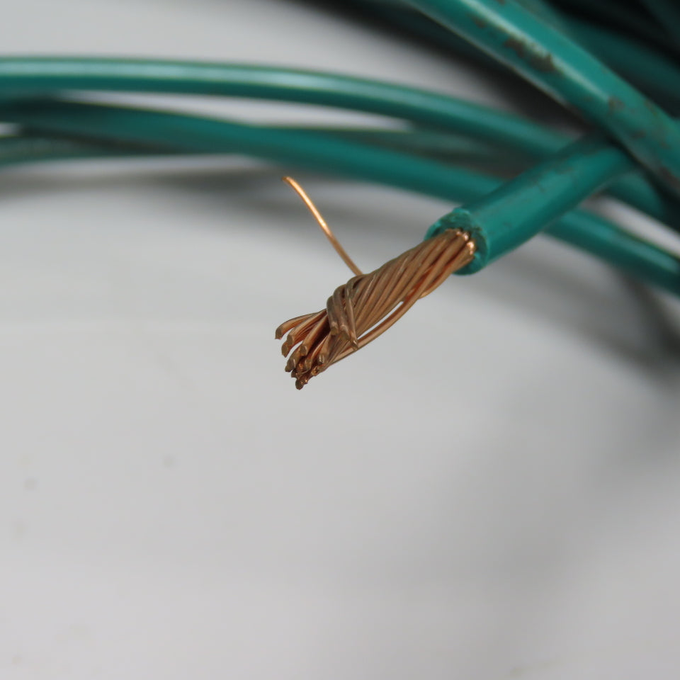 E125352 8 AWG Green Stranded Copper Wire MTW THHW AWM 600V-1000V 200'