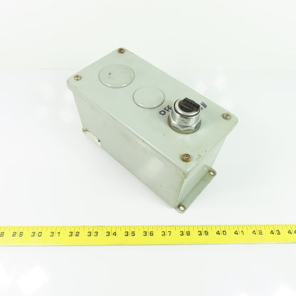 Hoffman E3PBX 8"x4"x5" Pushbutton Enclosure Station W/ On/Off Switch