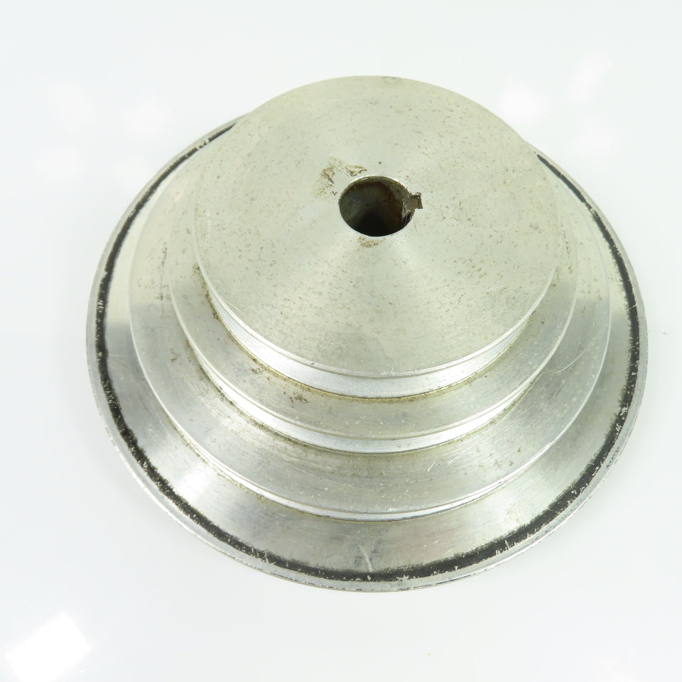 4-Step Aluminum V-Belt Pulley W/ Keyway and Set Screw 20mm Bore