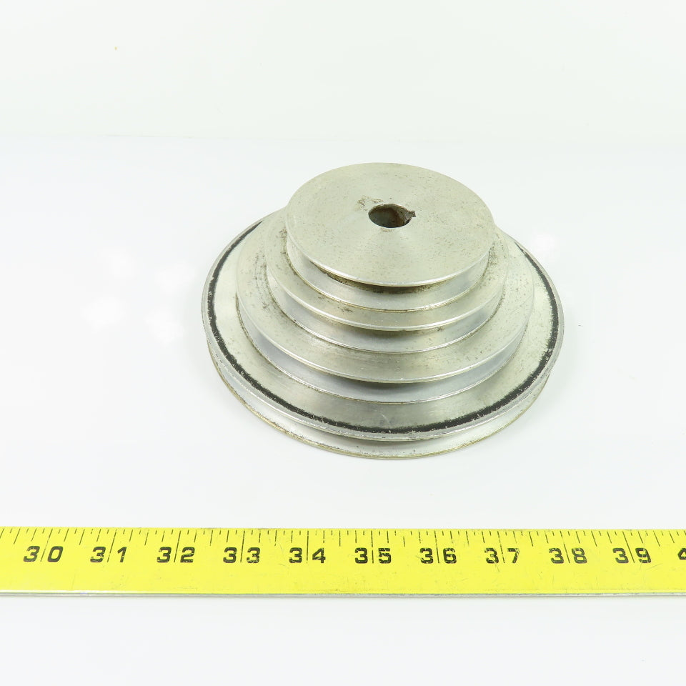 4-Step Aluminum V-Belt Pulley W/ Keyway and Set Screw 20mm Bore