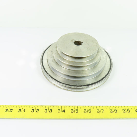 4-Step Aluminum V-Belt Pulley W/ Keyway and Set Screw 20mm Bore