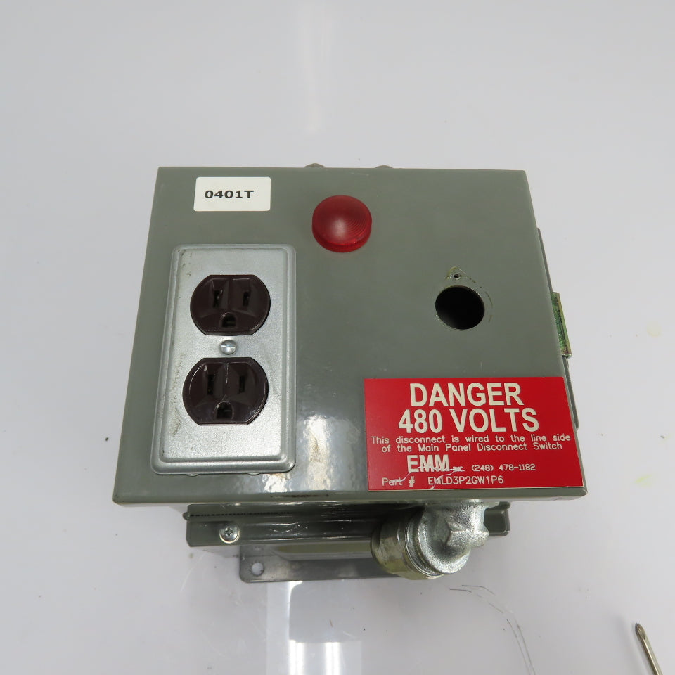 Electro-Matic EMLD3P2GW1P6 0.5kVA Enclosed Control Transformer 480V Pri 120V Sec