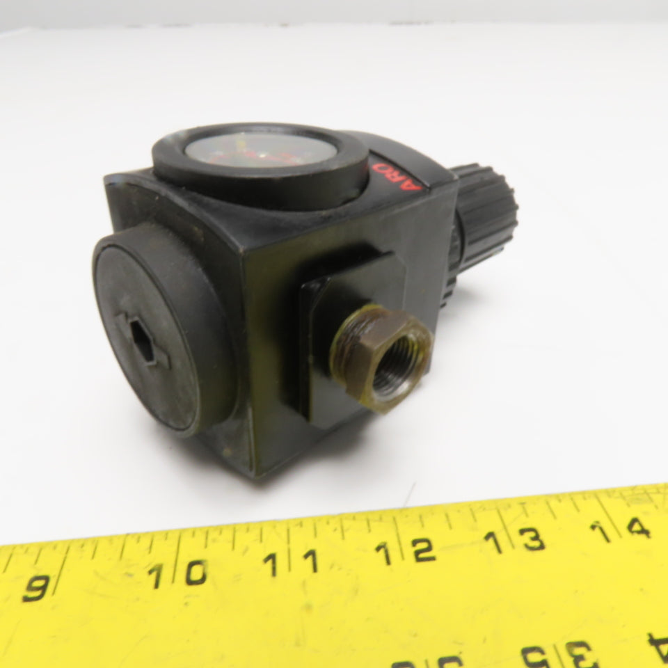 ARO R37341-600 1/2" NPT Pneumatic Air Pressure Regulator with Gauge 0-140 PSI