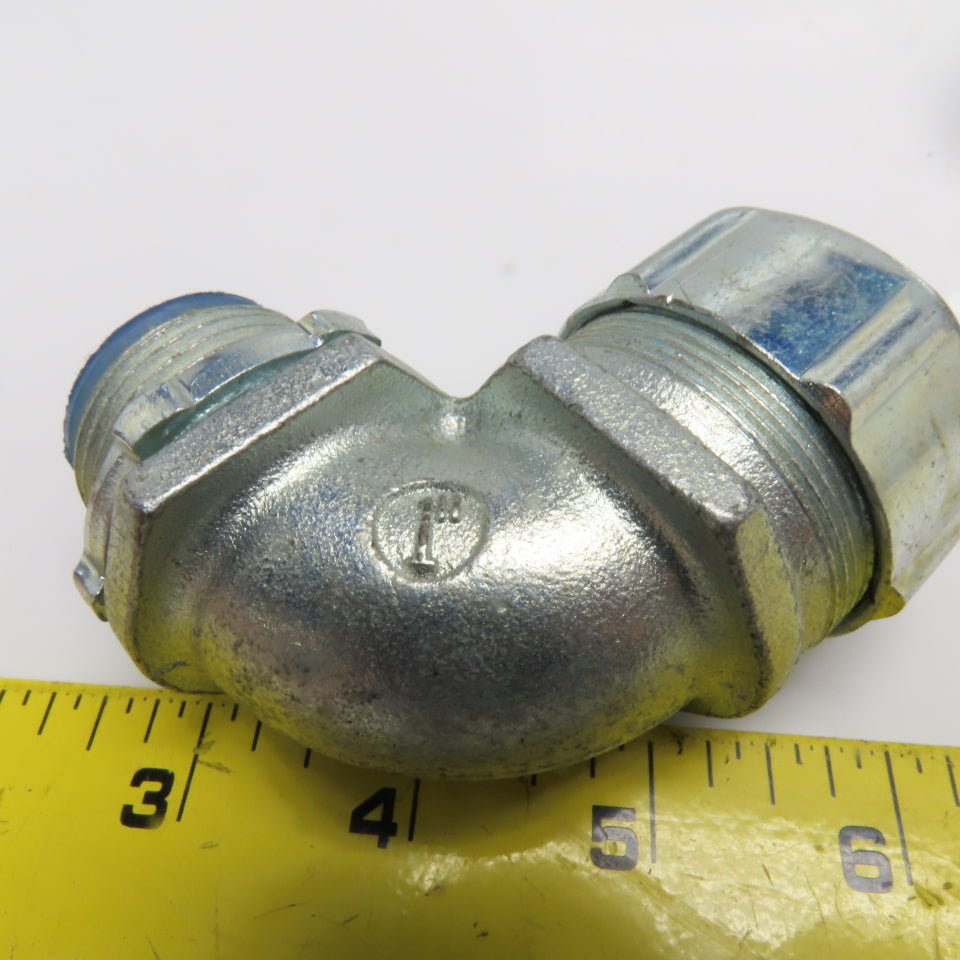 T&B 1" Insulated Liquid-Tight Conduit Connectors Elbow 90° Lot of 5