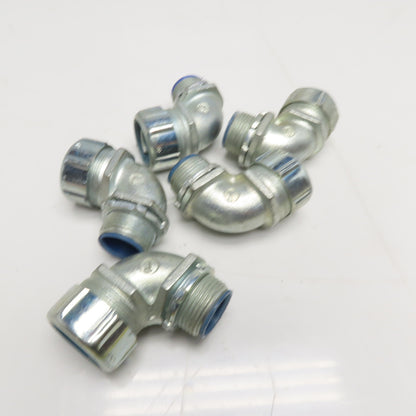 T&B 1" Insulated Liquid-Tight Conduit Connectors Elbow 90° Lot of 5