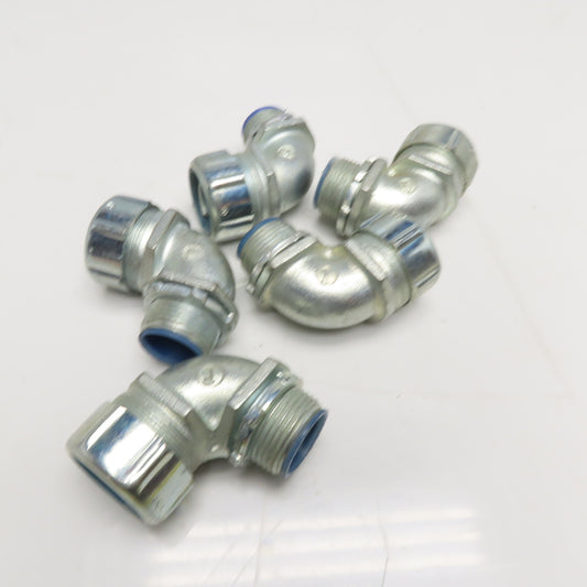 T&B 1" Insulated Liquid-Tight Conduit Connectors Elbow 90° Lot of 5