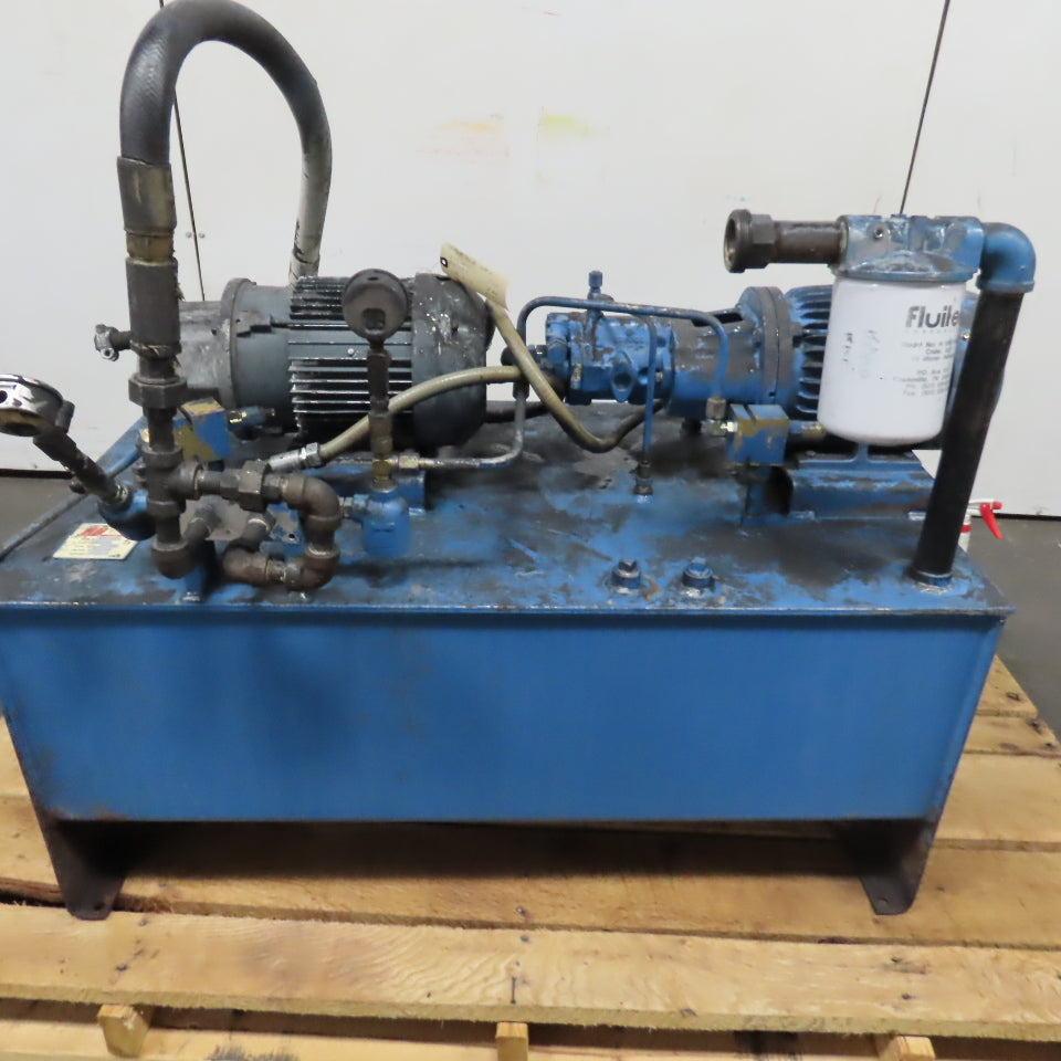 5HP 70 Gallon Hydraulic Power Unit 230/460V 3Ph W/Vickers PVB6-RSY-40-CM-12 Pump