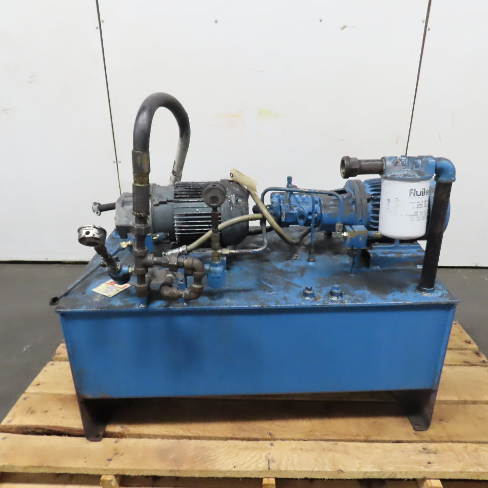 5HP 70 Gallon Hydraulic Power Unit 230/460V 3Ph W/Vickers PVB6-RSY-40-CM-12 Pump