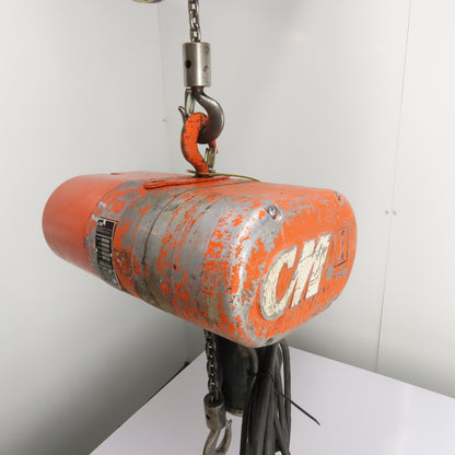 CM Loadstar Model L 1 Ton 2000LB Electric Chain Hoist 18' Lift 16FPM 1Ph 115V