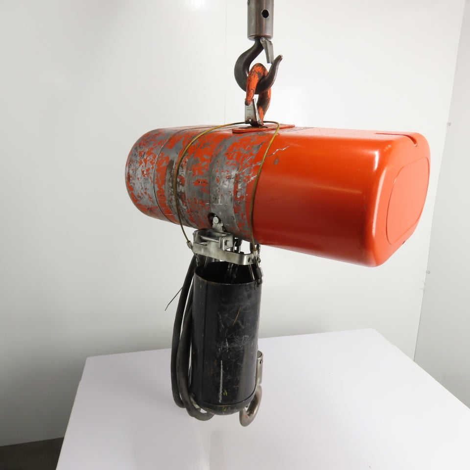 CM Loadstar Model L 1 Ton 2000LB Electric Chain Hoist 18' Lift 16FPM 1Ph 115V