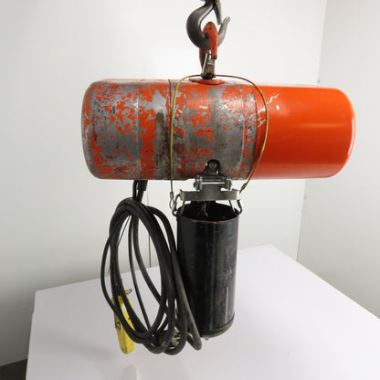 CM Loadstar Model L 1 Ton 2000LB Electric Chain Hoist 18' Lift 16FPM 1Ph 115V